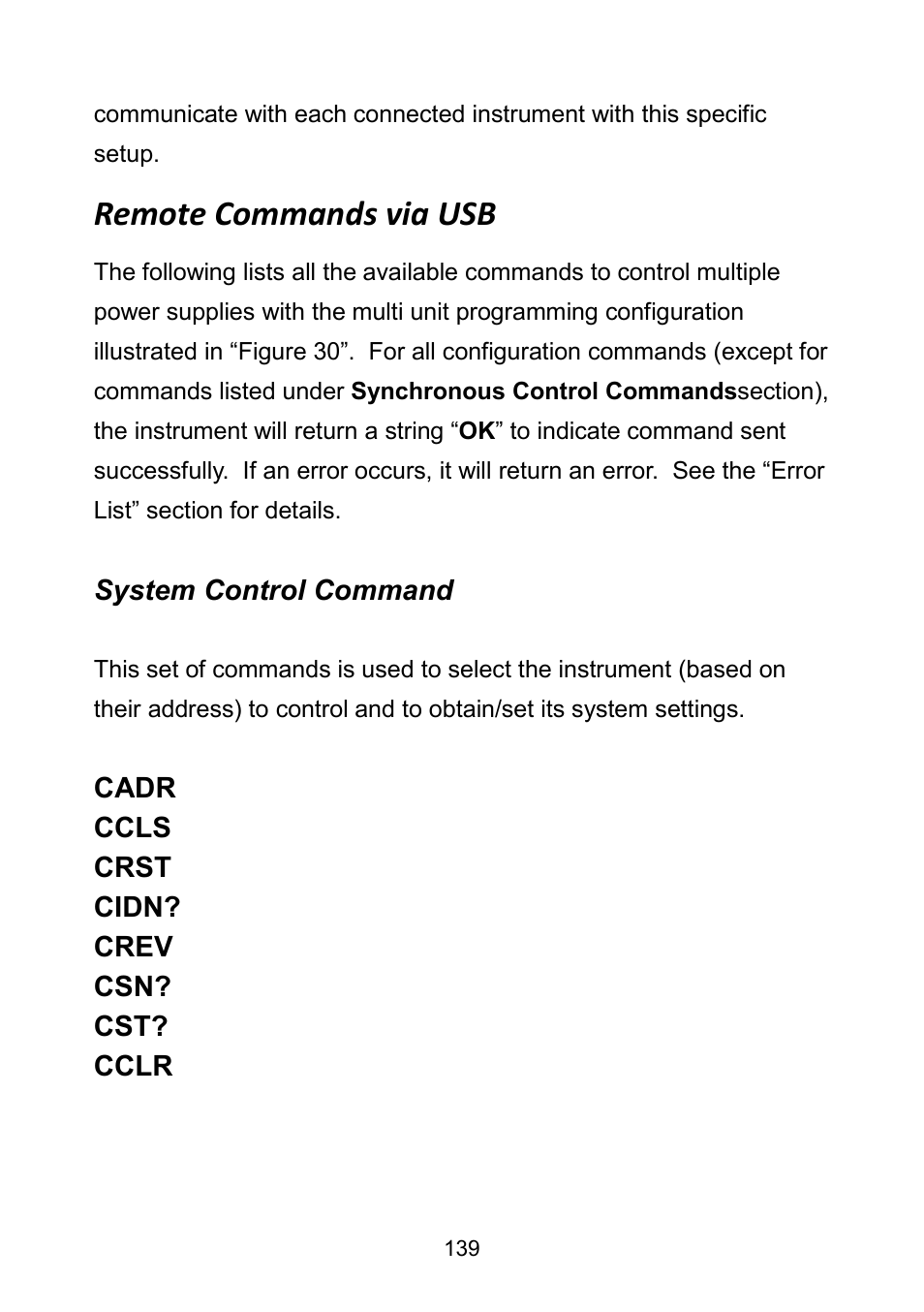 Remote commands via usb | B&K Precision 9171-9174 - Manual User Manual | Page 151 / 187
