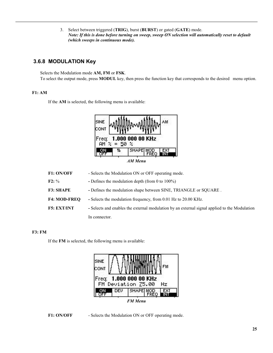8 modulation key | B&K Precision 4079 - Manual User Manual | Page 31 / 106