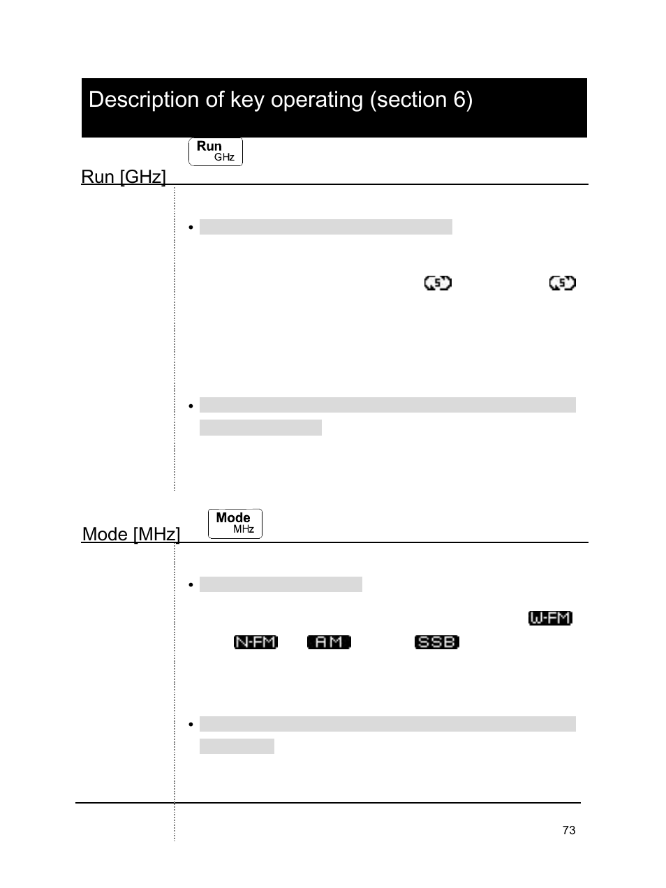 Run [ghz, Mode [mhz | B&K Precision 2640 - Manual User Manual | Page 73 / 84