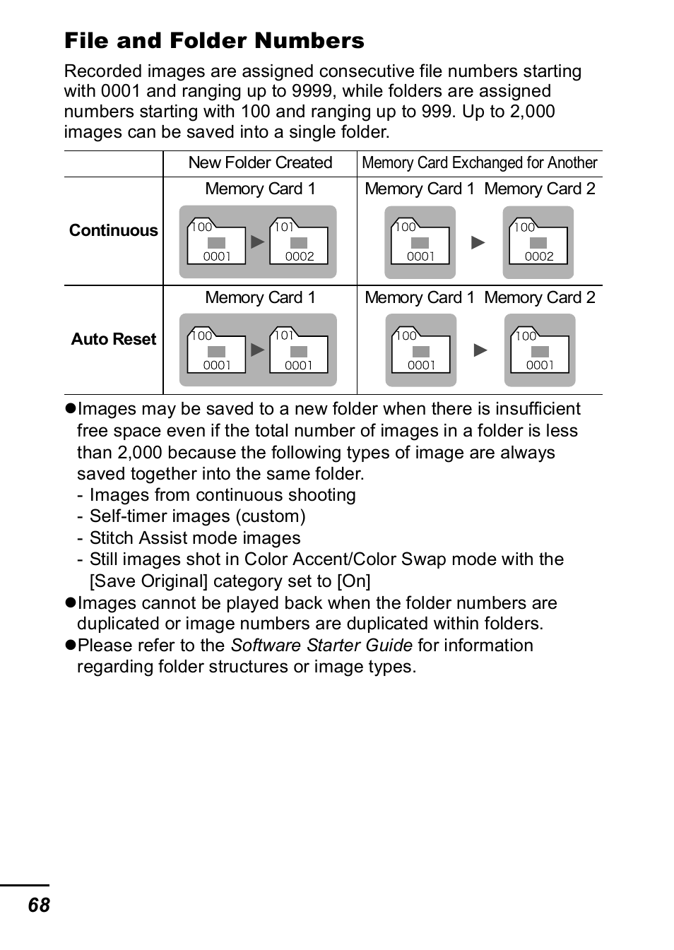 File and folder numbers | Canon IXUS 60 User Manual | Page 70 / 131