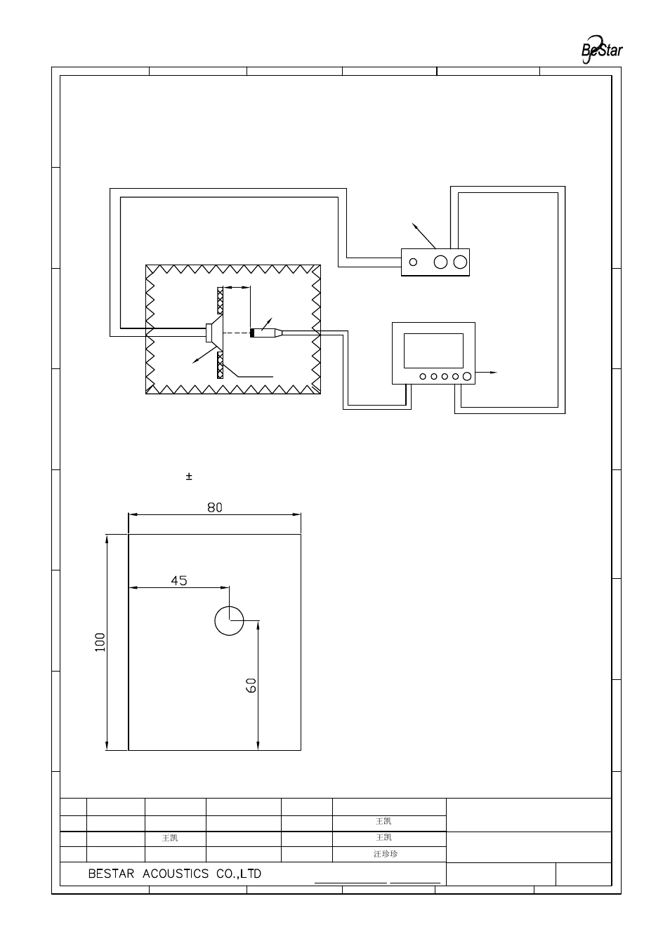 Test setup, Speaker | BeStar BMS1813F-11C-08H4.5 LF User Manual | Page 4 / 13