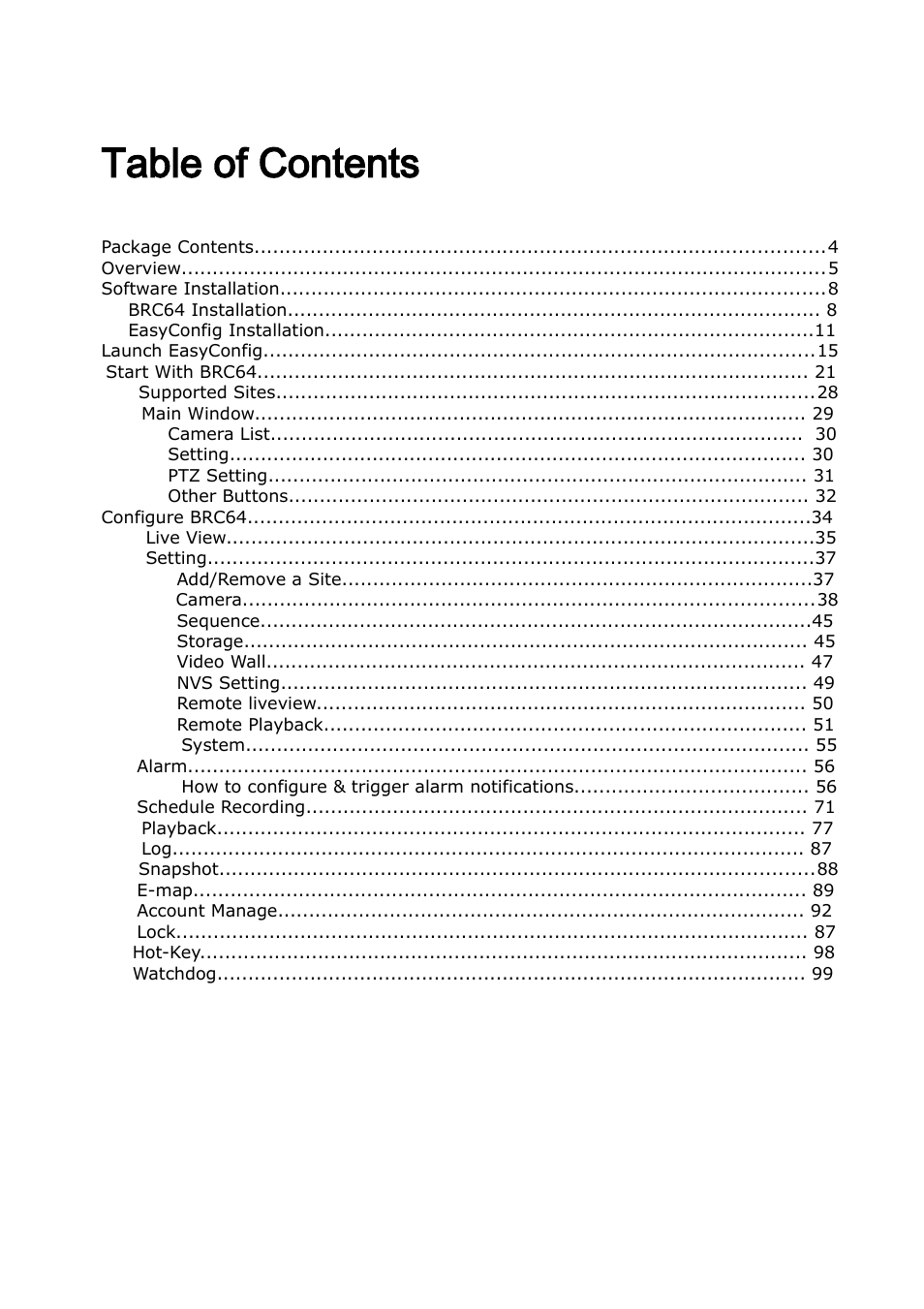 Brickcom BRC-64 User Manual | Page 3 / 99