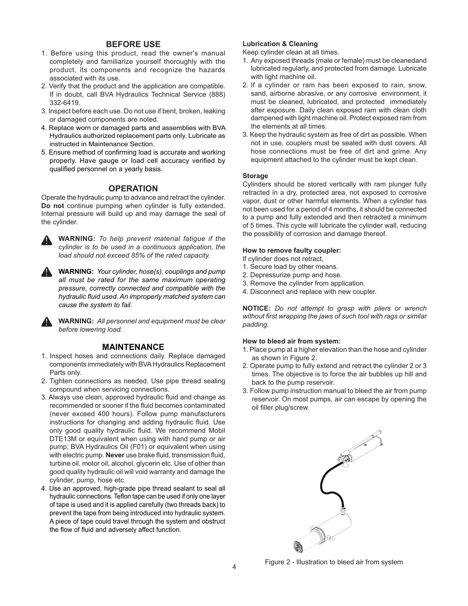 BVA Hydraulics HDG10012 User Manual | Page 4 / 8