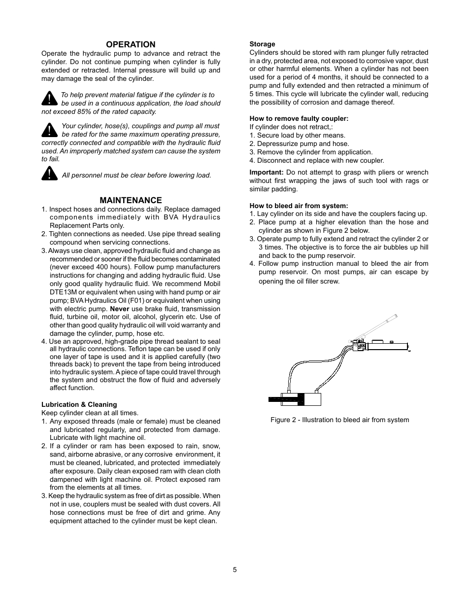 BVA Hydraulics HD10018 User Manual | Page 5 / 12