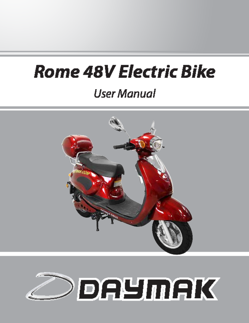 Daymak Rome 48V User Manual | 27 pages