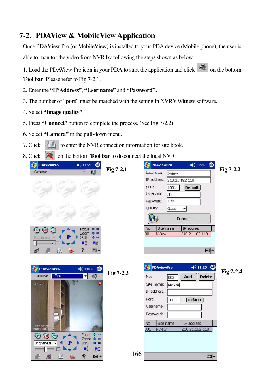 2. pdaview & mobileview application | I-View AnyNet-0401Mini Embedded NVR User Manual | Page 166 / 169