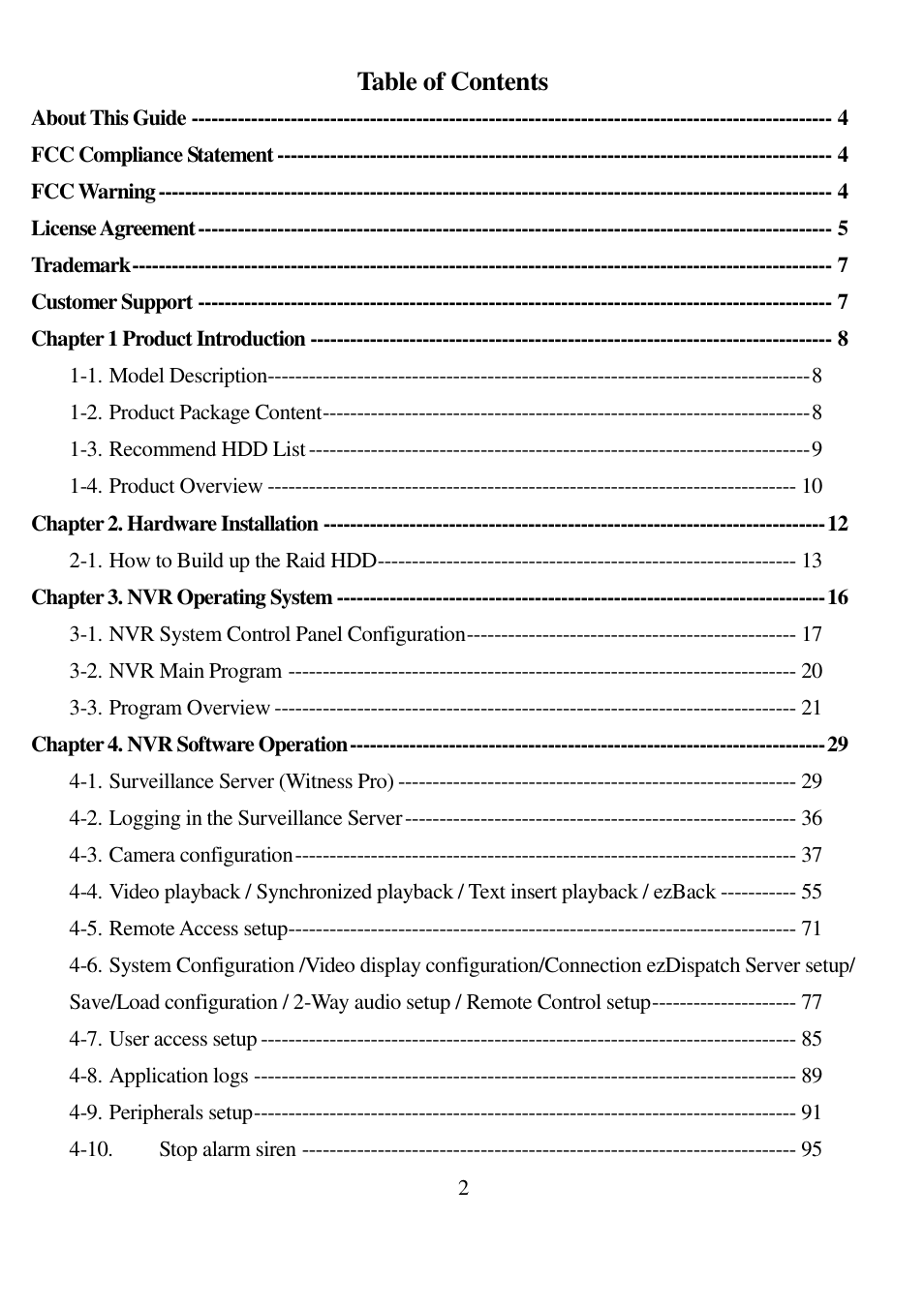 I-View AnyNet-0401Mini Embedded NVR User Manual | Page 2 / 169