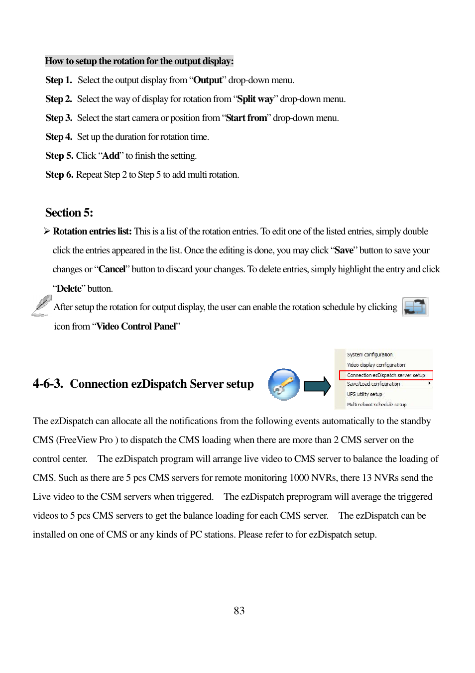 Connection ezdispatch server setup | I-View AnyNet-0401Mini Embedded NVR User Manual | Page 83 / 169