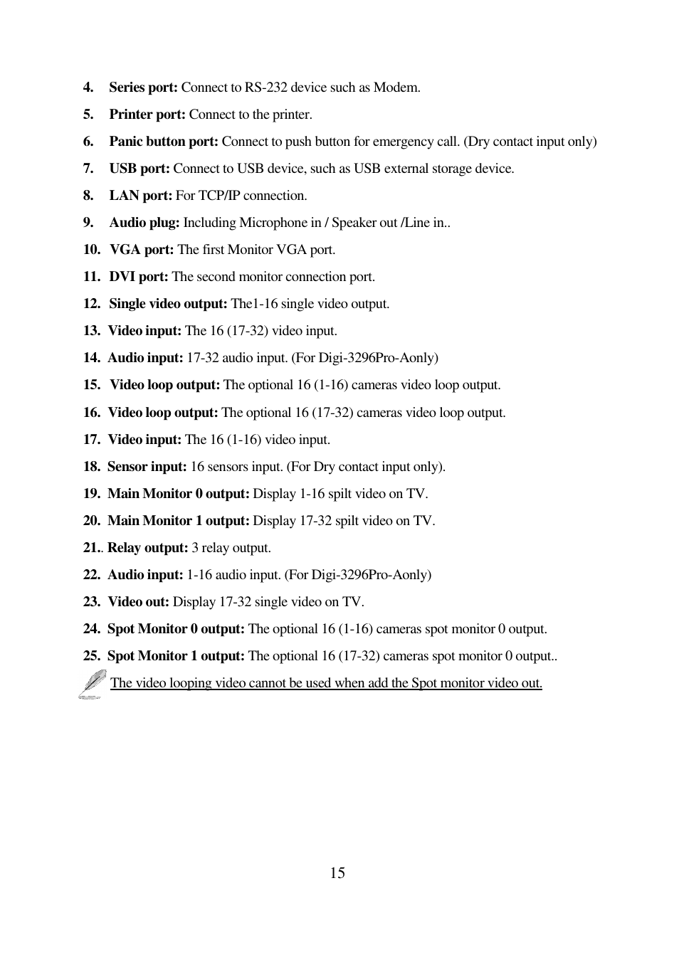 I-View Digi-4800XP 16 channels Hybrid Embedded DVR User Manual | Page 15 / 48