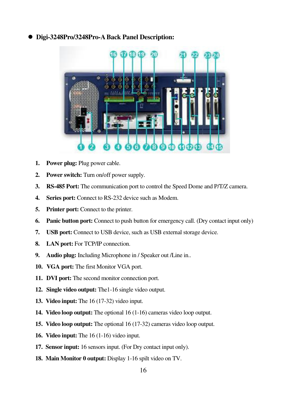 I-View Digi-4800XP 16 channels Hybrid Embedded DVR User Manual | Page 16 / 48