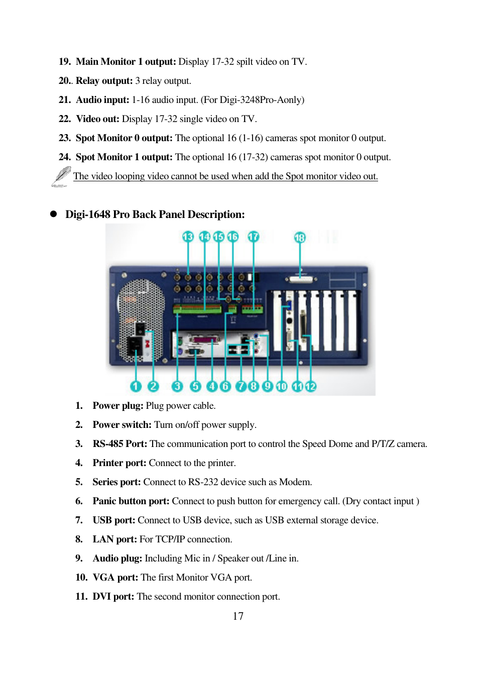 I-View Digi-4800XP 16 channels Hybrid Embedded DVR User Manual | Page 17 / 48