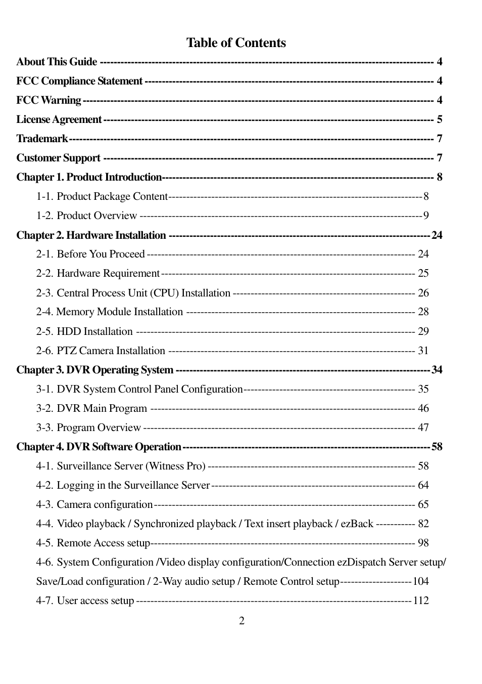 I-View Digi-4800XP 16 channels Hybrid Embedded DVR User Manual | Page 2 / 48
