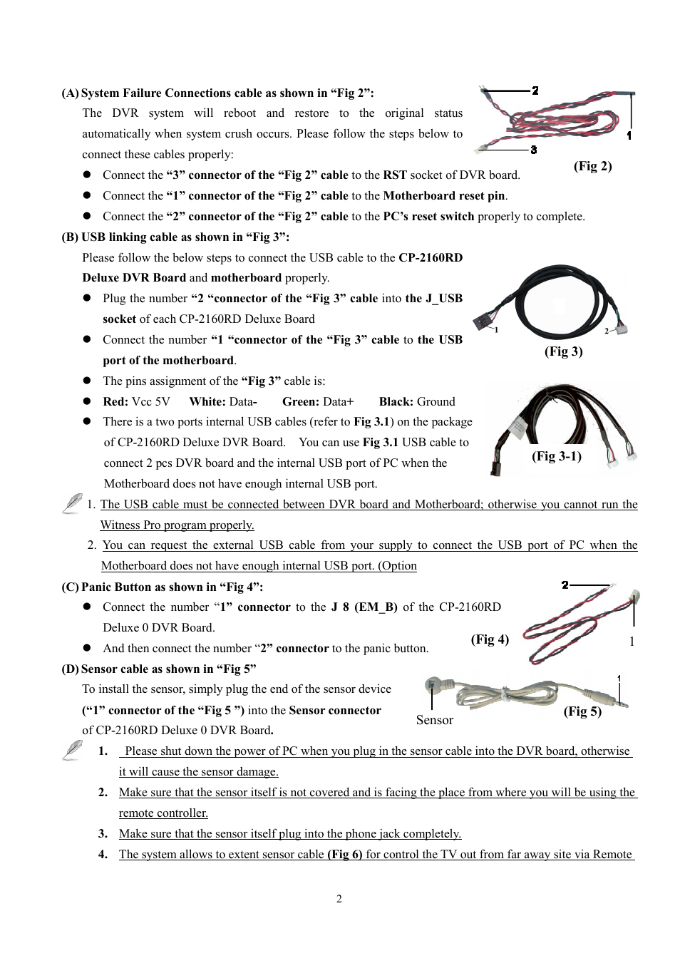 I-View CP-2160RD Deluxe Real Time Recording DVR Card User Manual | Page 2 / 4