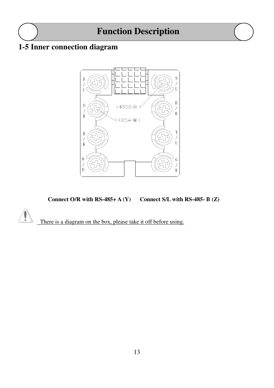 Function description, 5 inner connection diagram | I-View FSKY-100 3D/4D Joystick Keyboard User Manual | Page 13 / 13