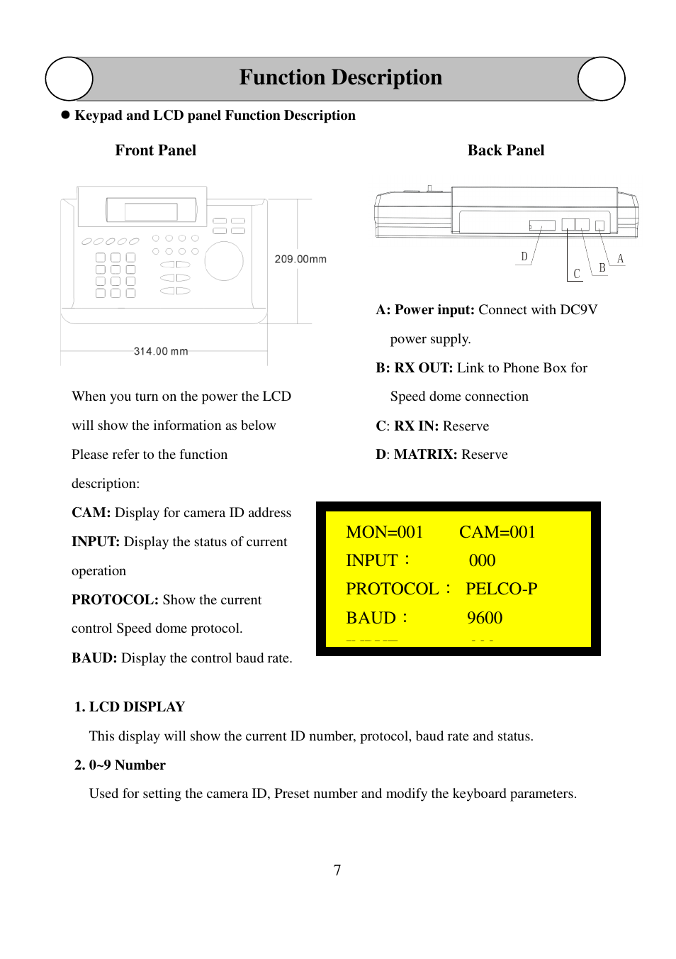 Function description | I-View FSKY-100 3D/4D Joystick Keyboard User Manual | Page 7 / 13