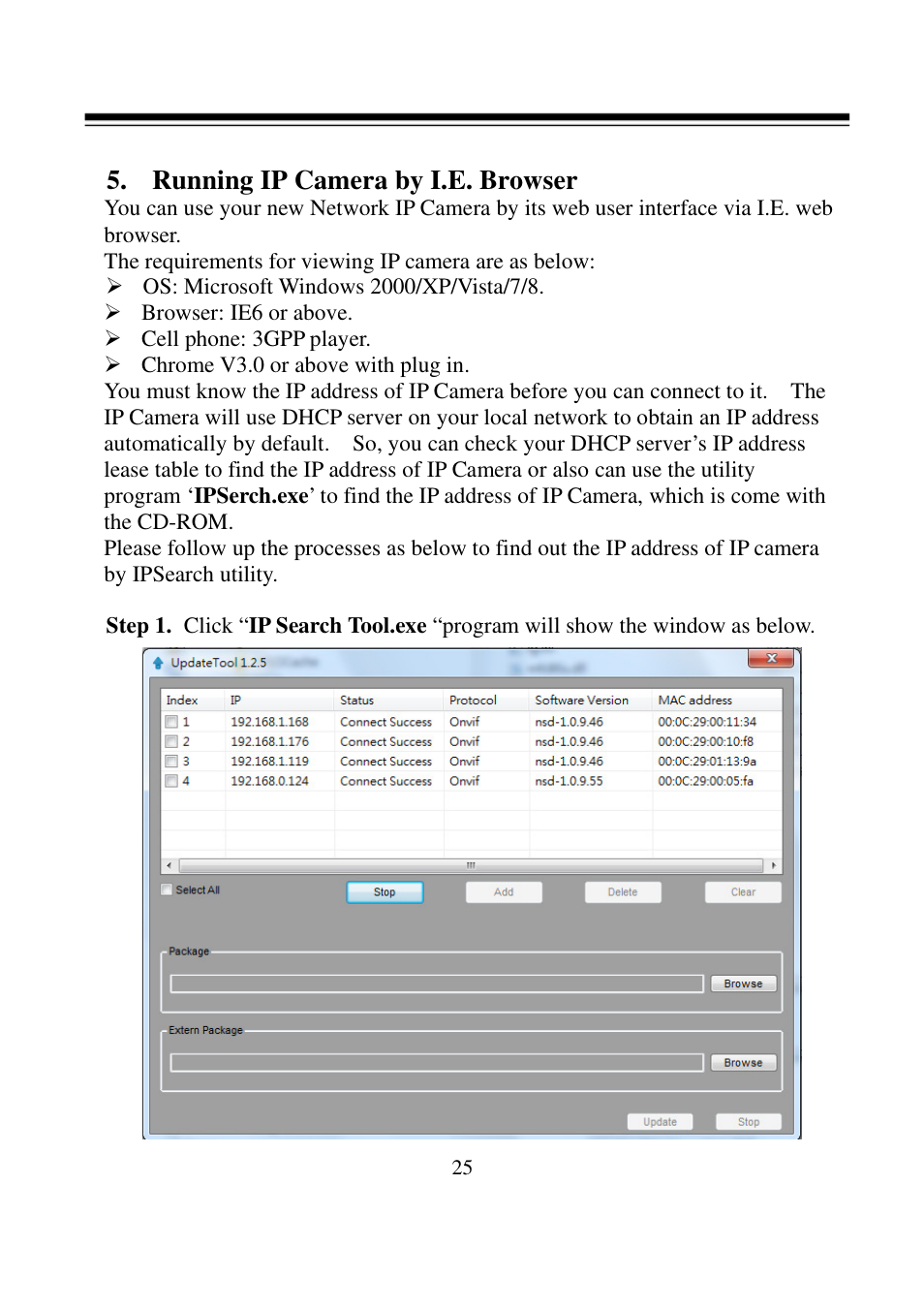 Running ip camera by i.e. browser | I-View FDMO-2MIP-20XIR IP SpeedDome Network Camera User Manual | Page 26 / 90