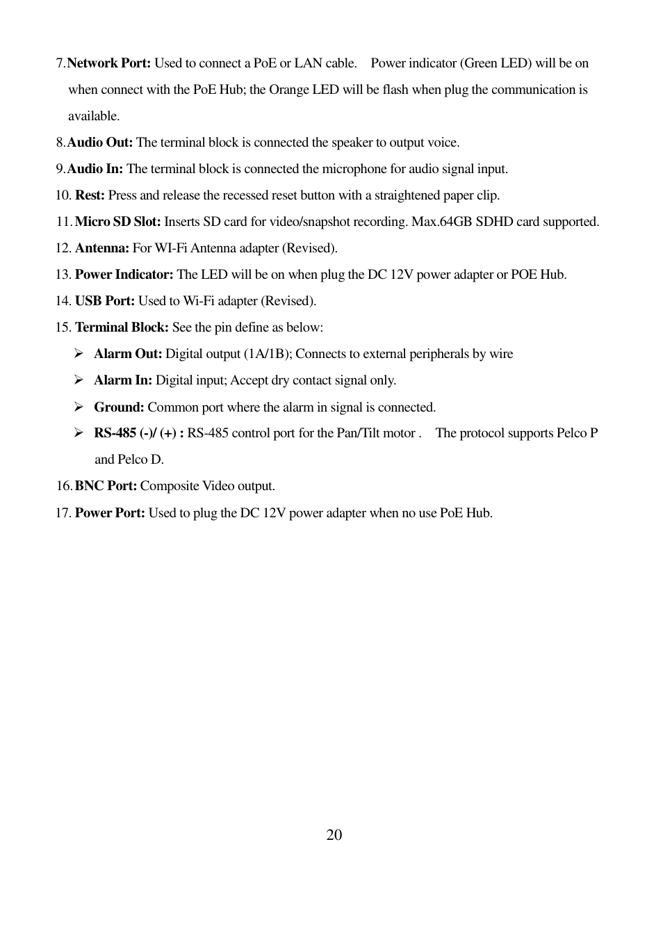 I-View EC-5MIPN 5-Megapixels Day/Night Box IP Camera User Manual | Page 20 / 56
