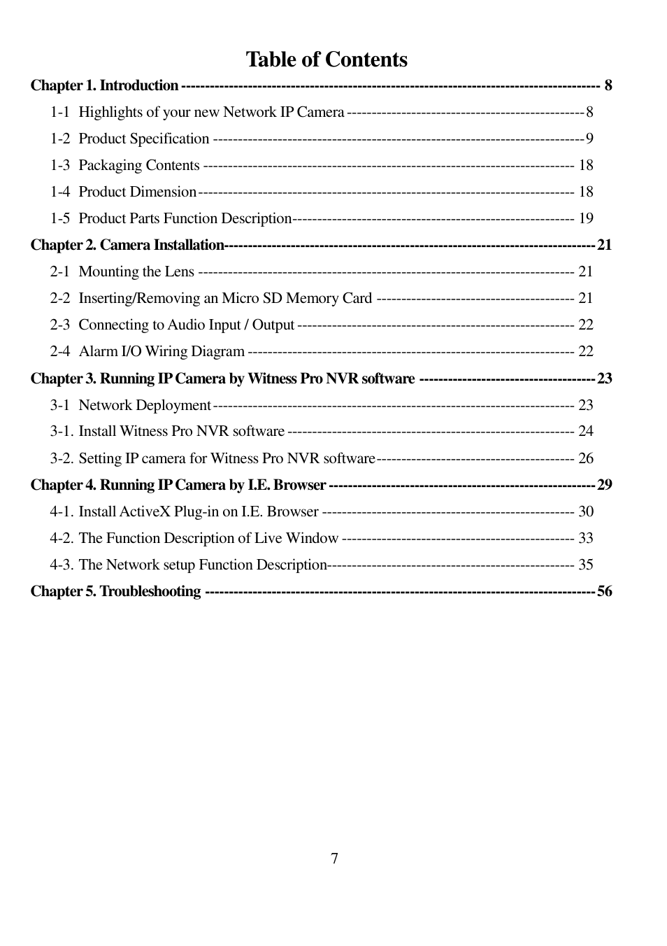 I-View EC-5MIPN 5-Megapixels Day/Night Box IP Camera User Manual | Page 7 / 56