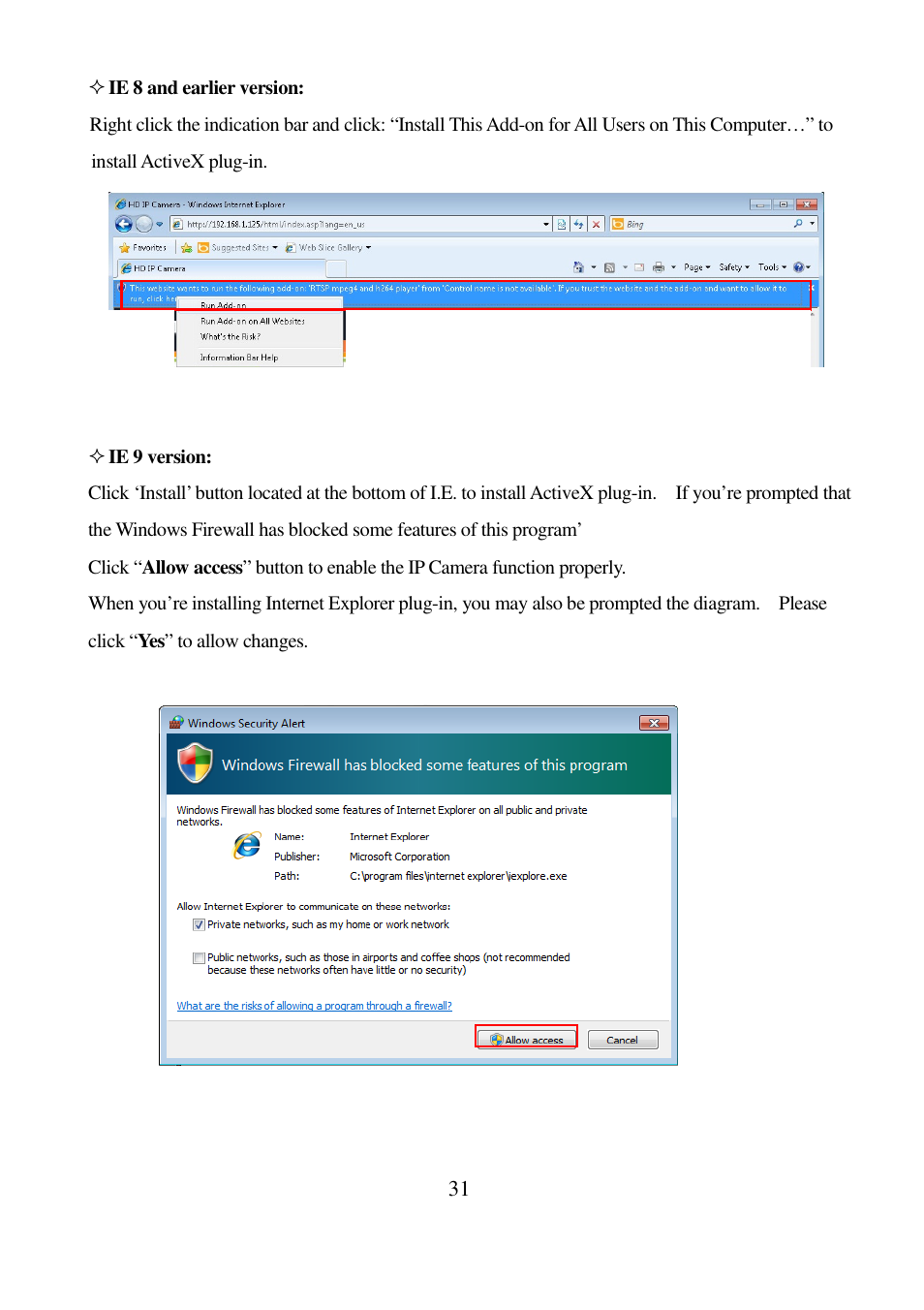 I-View IR-5MIPN42 5-Megapixels IR Bullet IP Camera User Manual | Page 31 / 55