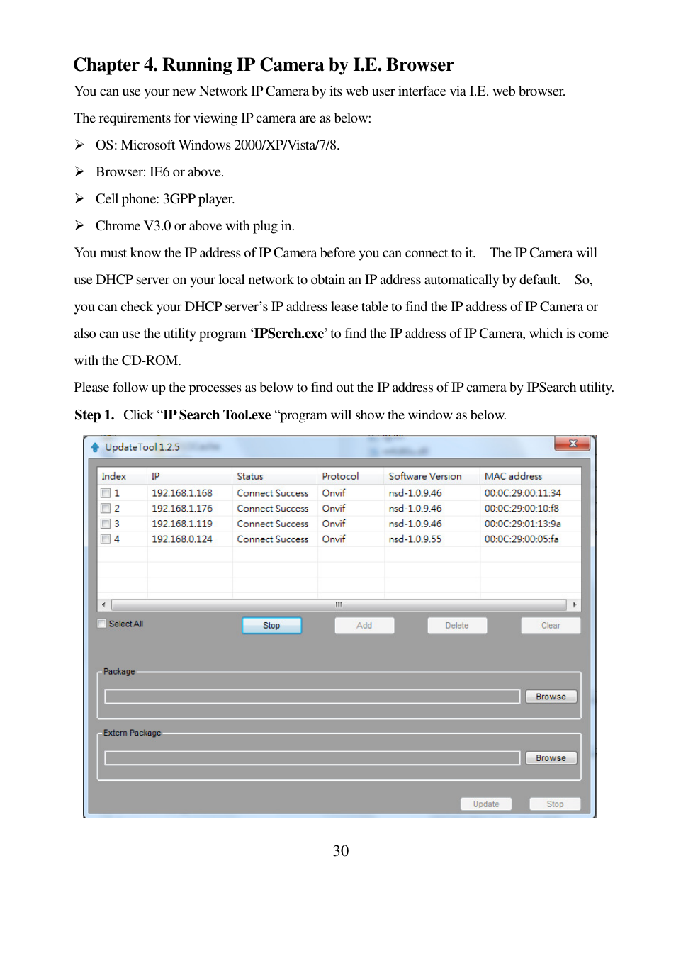 Chapter 4. running ip camera by i.e. browser | I-View DM-5MIPN30 5-Megapixels IR Vandal Proof Dome IP Camera User Manual | Page 30 / 57