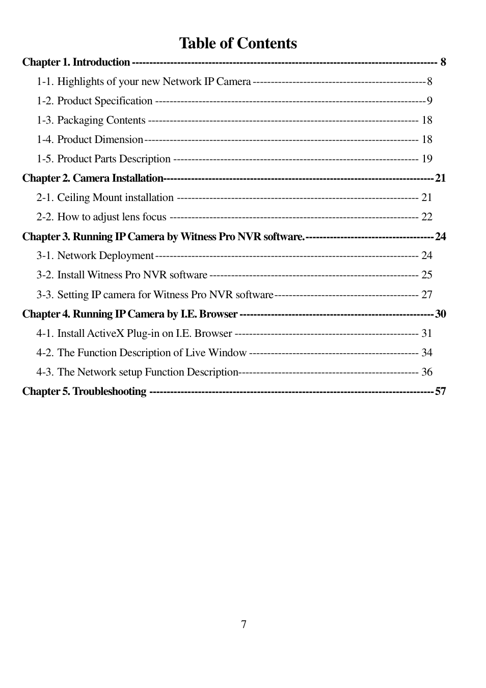 I-View DM-5MIPN30 5-Megapixels IR Vandal Proof Dome IP Camera User Manual | Page 7 / 57