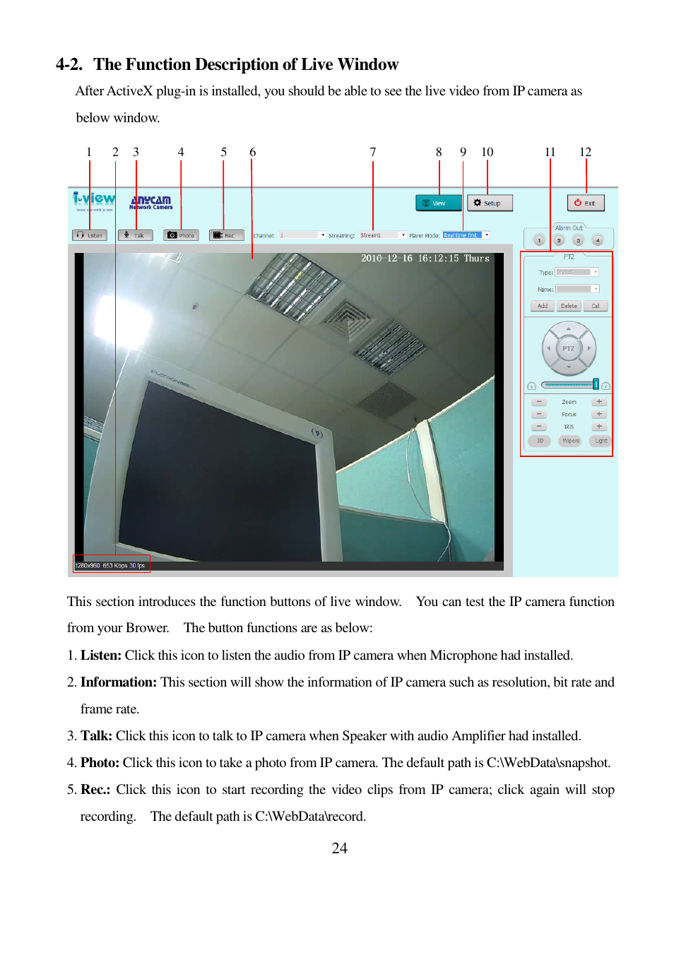 I-View FE-5MIPN 5-Megapixels IR Vandal Proof Dome IP Camera User Manual | Page 24 / 47