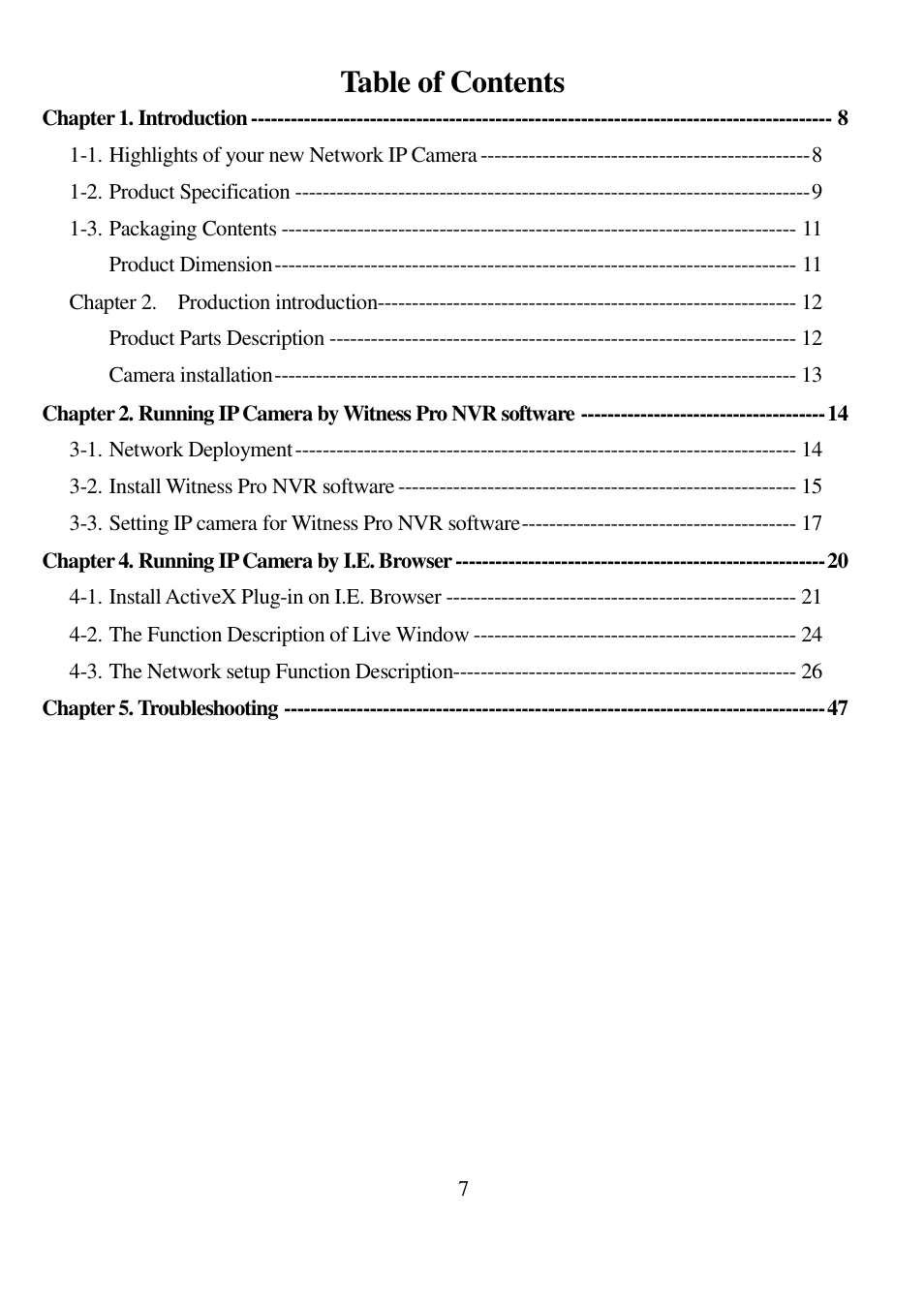 I-View FE-5MIPN 5-Megapixels IR Vandal Proof Dome IP Camera User Manual | Page 7 / 47