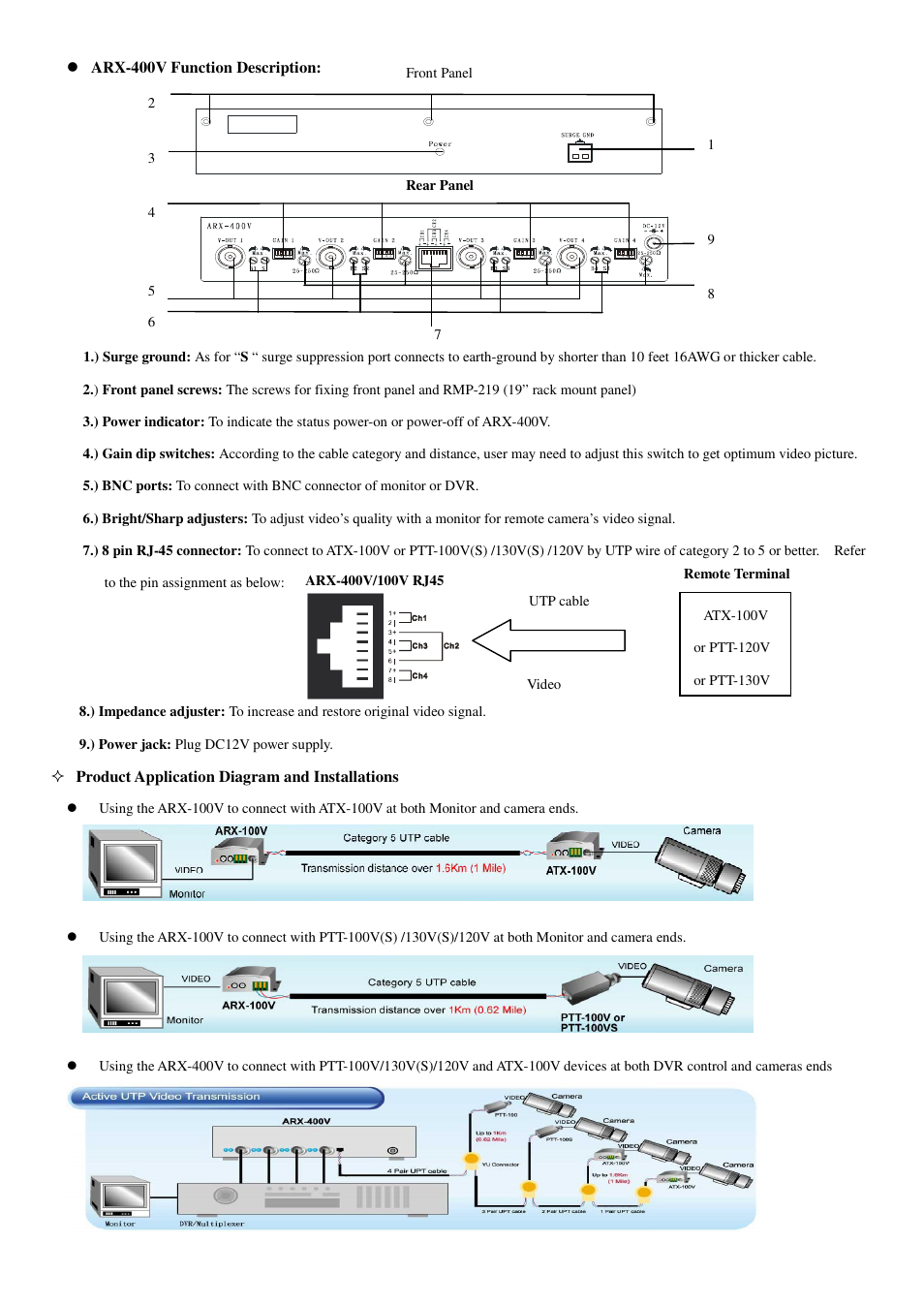 I-View ATX-100V/ARX-100V/ARX-400V Multi-videos Transmission System User Manual | Page 2 / 4