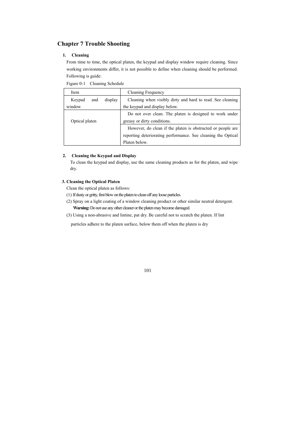 Chapter 7 trouble shooting | I-View FAC – 500 FingerKey Access Controller DVR User Manual | Page 102 / 103