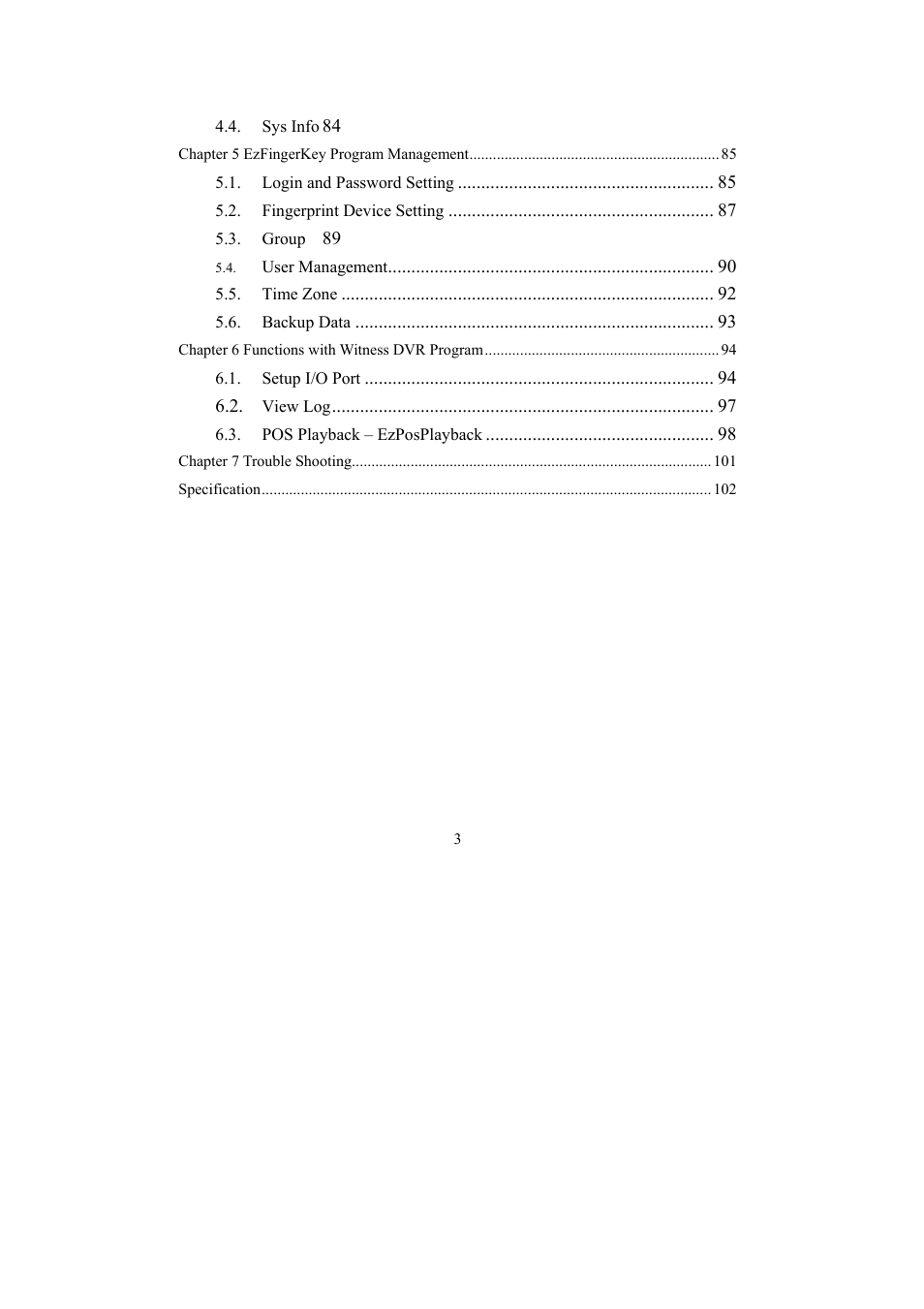 I-View FAC – 500 FingerKey Access Controller DVR User Manual | Page 4 / 103