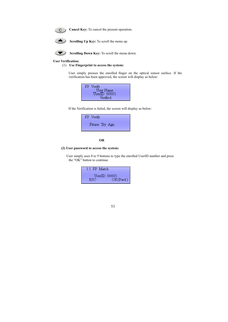 I-View FAC – 500 FingerKey Access Controller DVR User Manual | Page 54 / 103