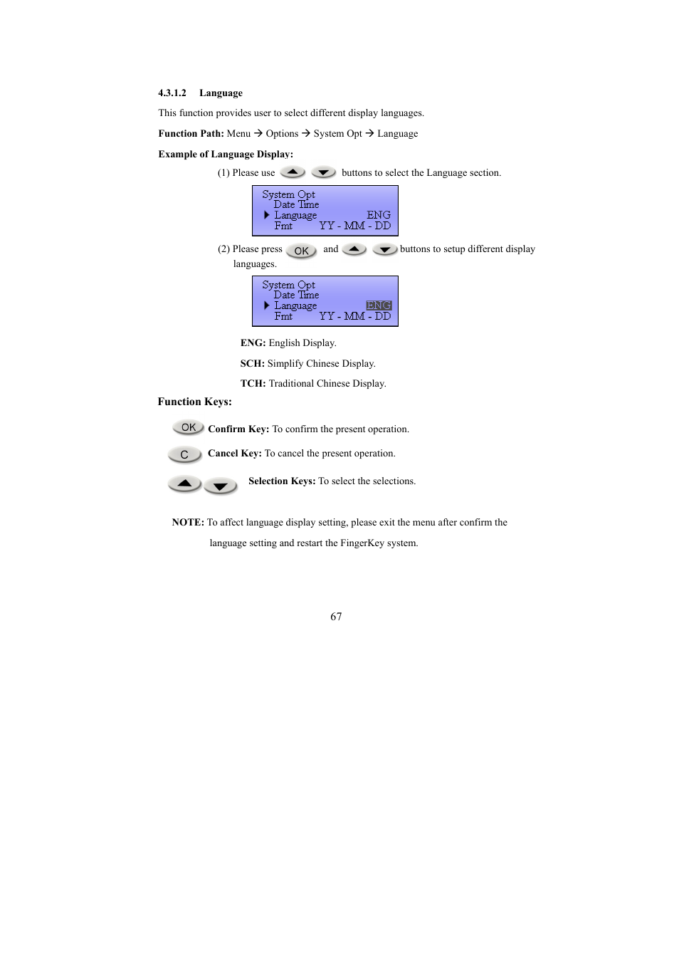 I-View FAC – 500 FingerKey Access Controller DVR User Manual | Page 68 / 103