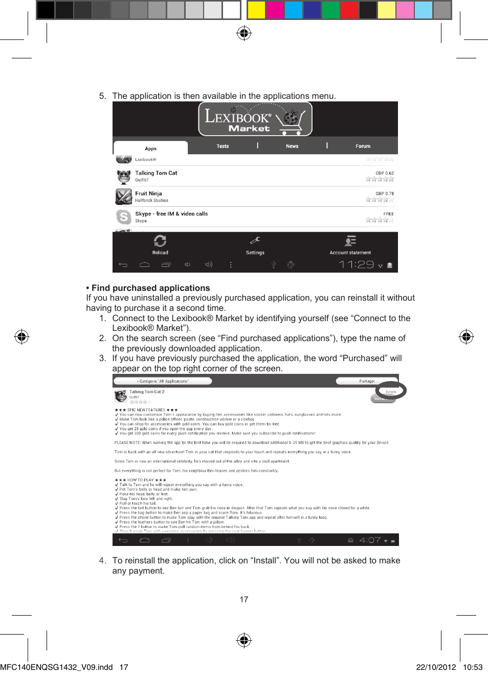 Lexibook MFC140EN User Manual | Page 17 / 22