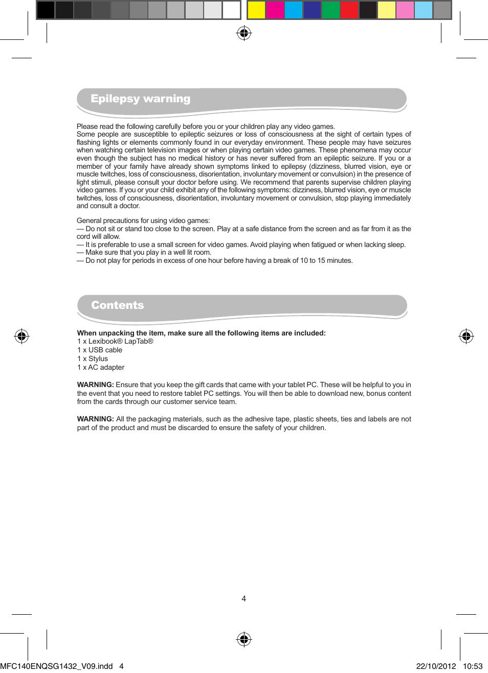 Lexibook MFC140EN User Manual | Page 4 / 22