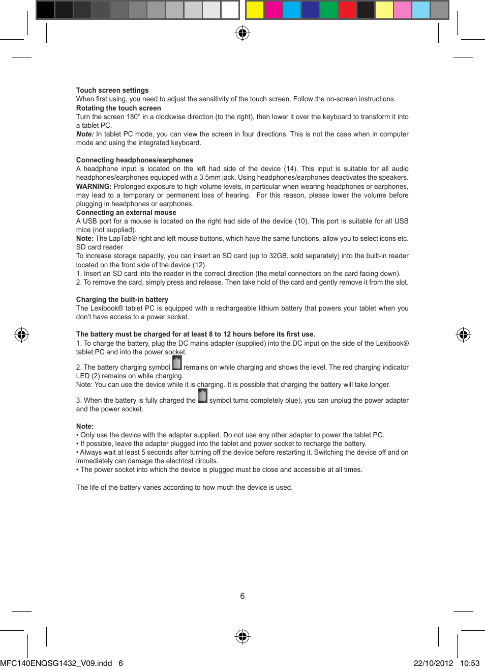Lexibook MFC140EN User Manual | Page 6 / 22