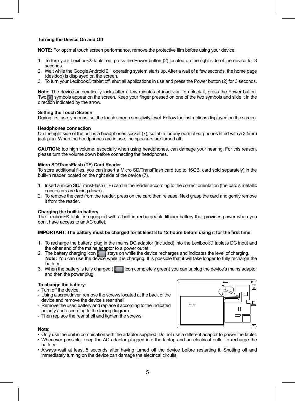 Lexibook MFC150GB User Manual | Page 5 / 10