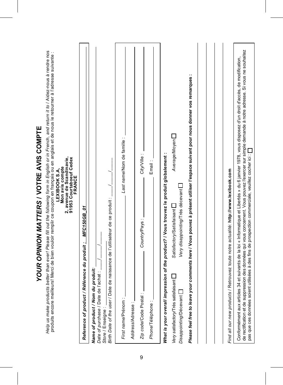 Lexibook MFC150GB User Manual | Page 9 / 10