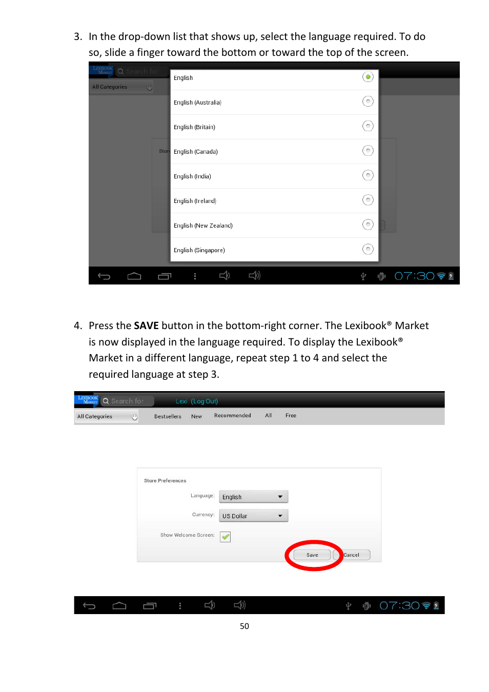 Lexibook MFC155EN User Manual | Page 50 / 54