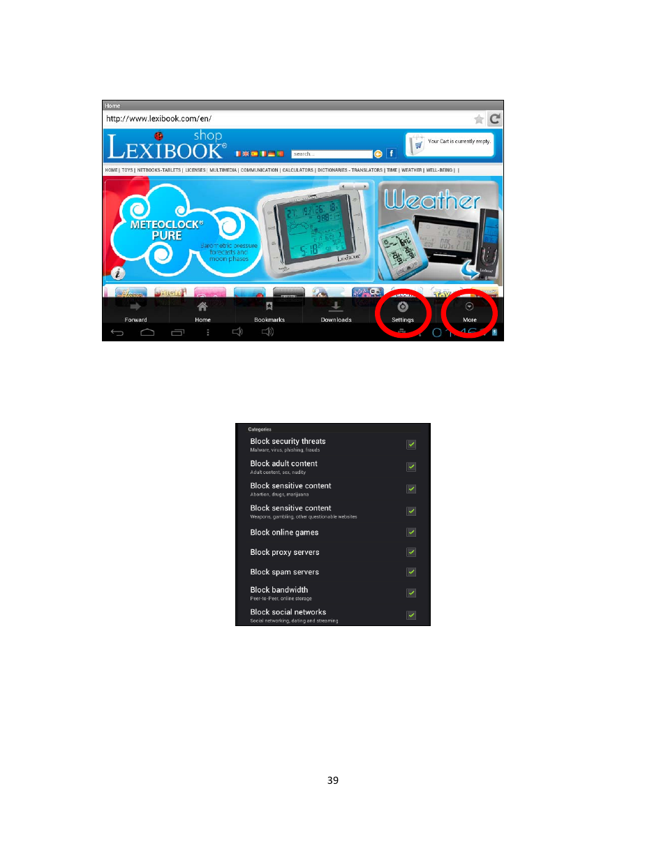 Lexibook MFC270EN User Manual | Page 39 / 55