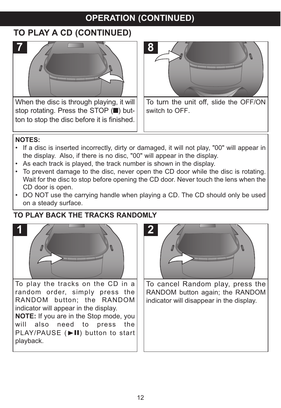 Lexibook RCD100DC User Manual | Page 12 / 18