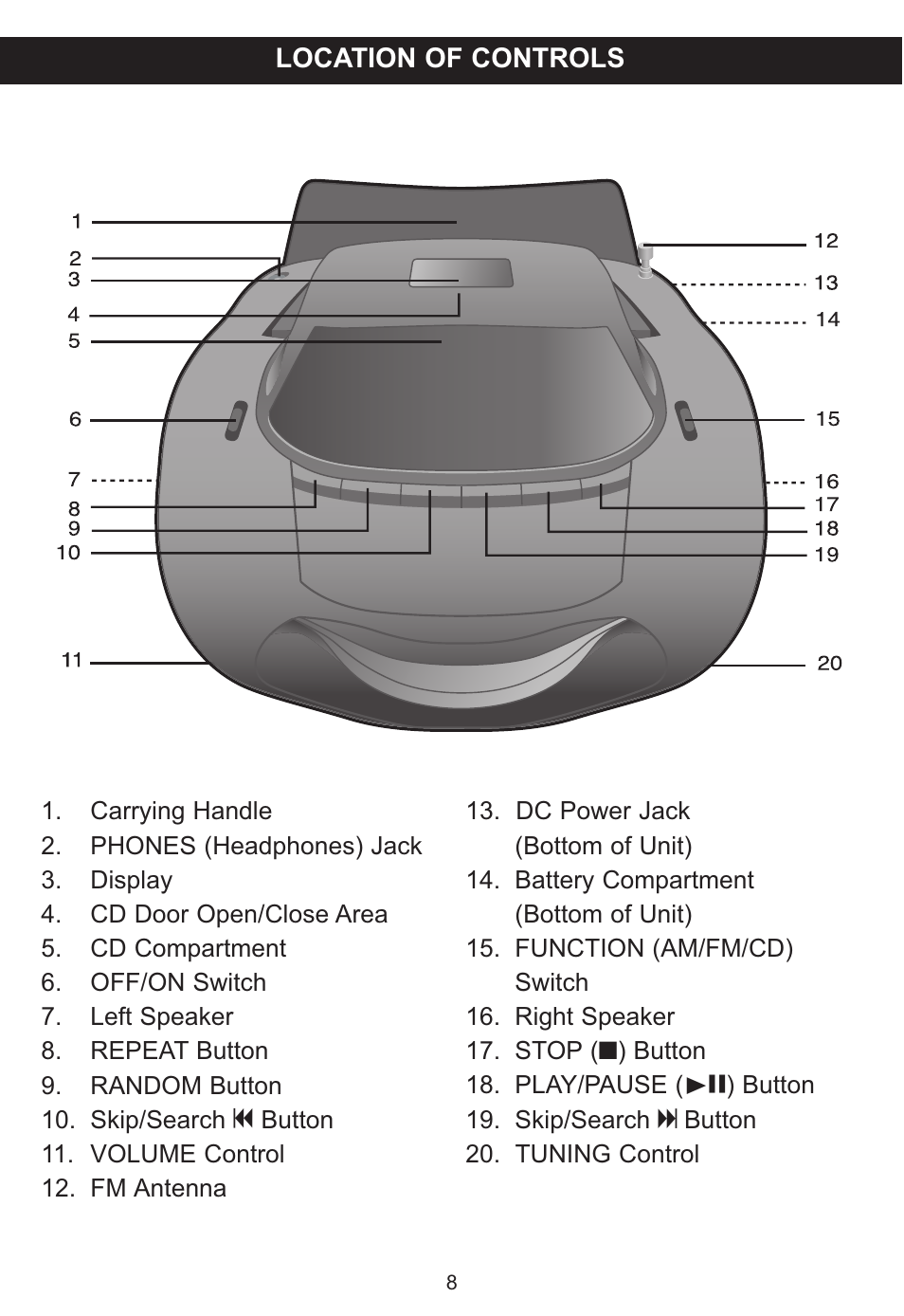 Lexibook RCD100DC User Manual | Page 8 / 18