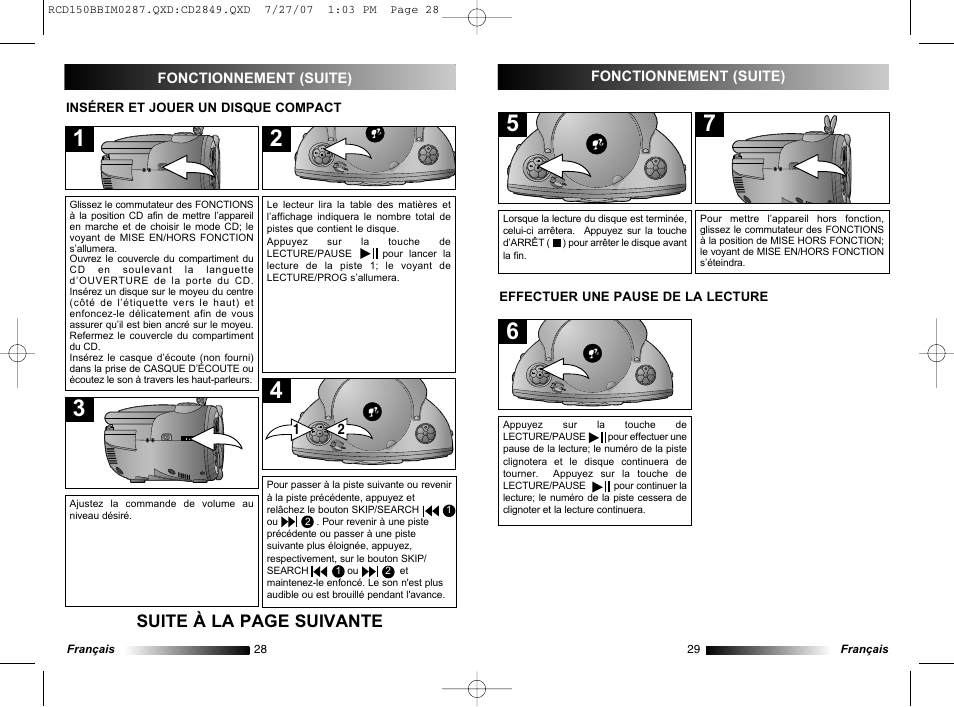Suite à la page suivante | Lexibook RCD150BB User Manual | Page 15 / 62