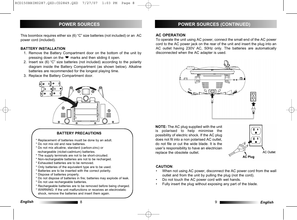 Lexibook RCD150BB User Manual | Page 5 / 62