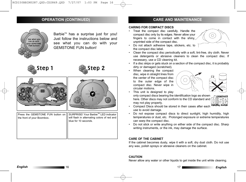 Lexibook RCD150BB User Manual | Page 9 / 62