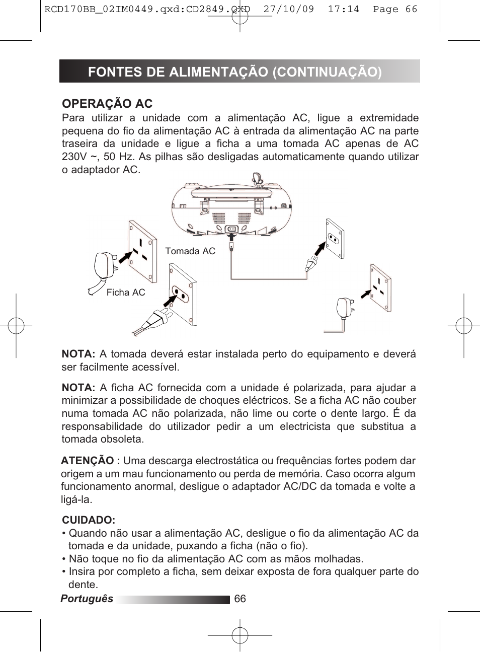 Fontes de alimentação (continuação) | Lexibook RCD170BB User Manual | Page 66 / 134