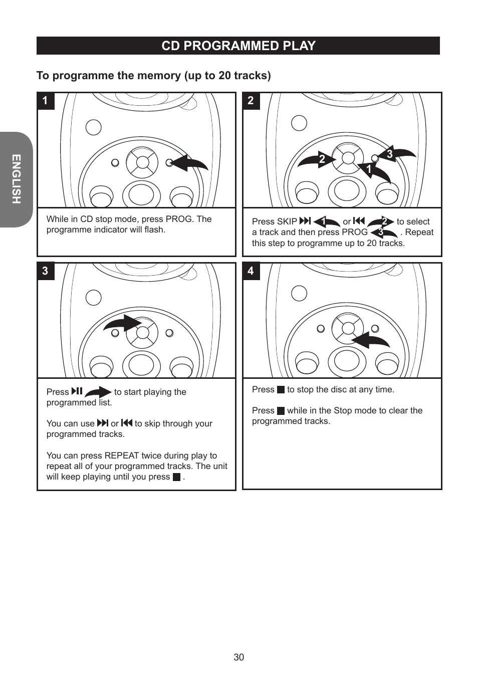 Cd programmed play | Lexibook K5000HM User Manual | Page 30 / 108