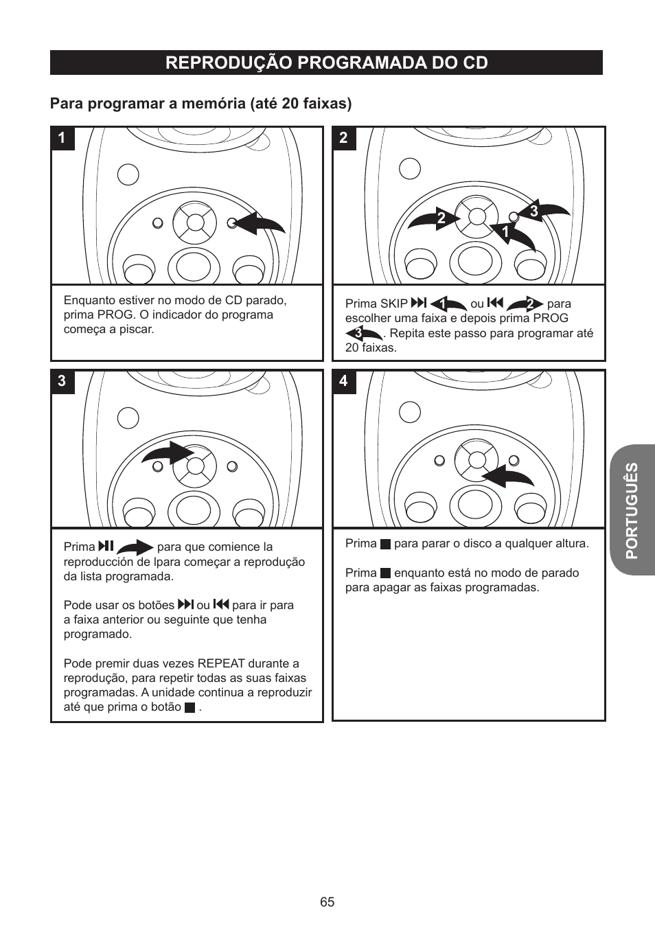 Reprodução programada do cd | Lexibook K5000HM User Manual | Page 65 / 108