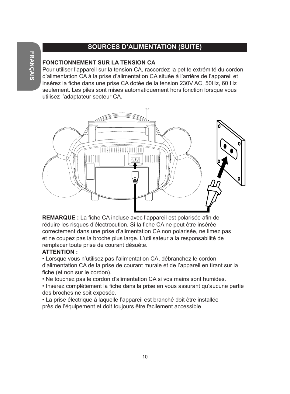Lexibook RCD150FE User Manual | Page 10 / 130