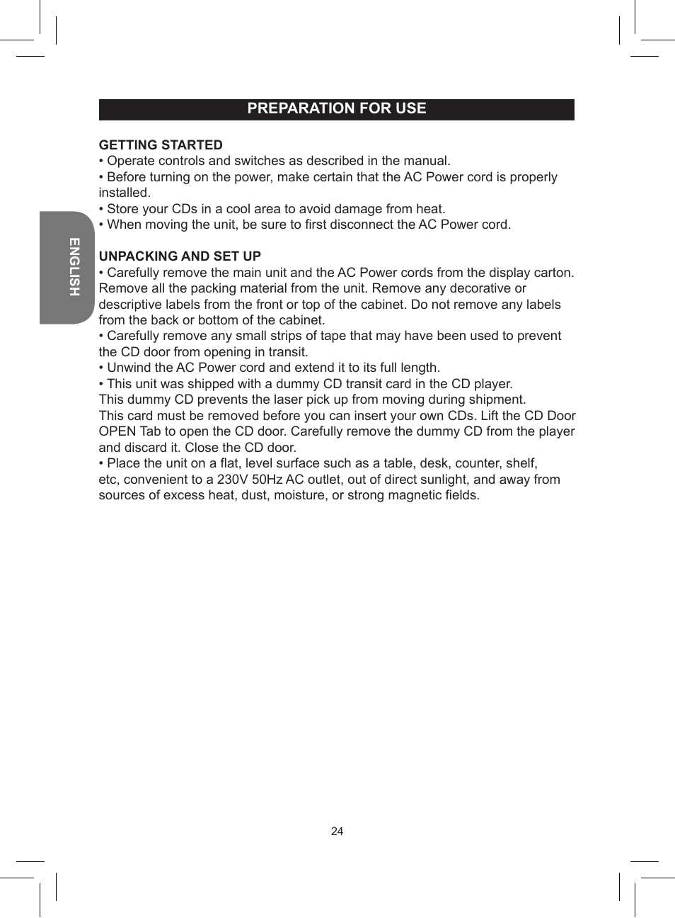 Lexibook RCD150FE User Manual | Page 24 / 130