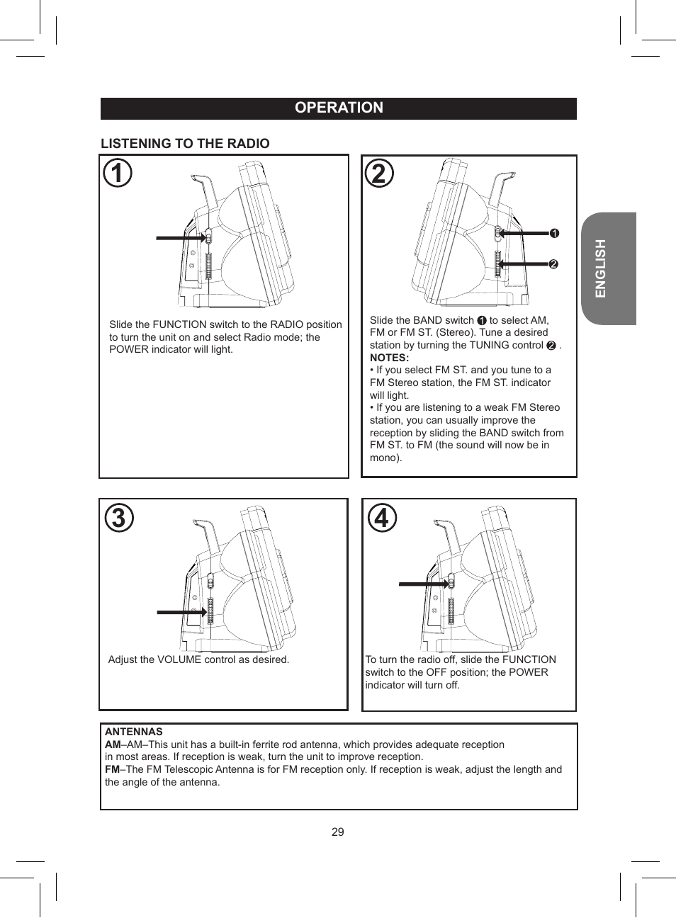 Operation | Lexibook RCD150FE User Manual | Page 29 / 130